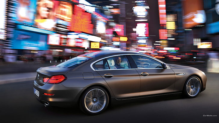 gray 5-door hatchback, BMW 6, city, car, vehicle, motor vehicle