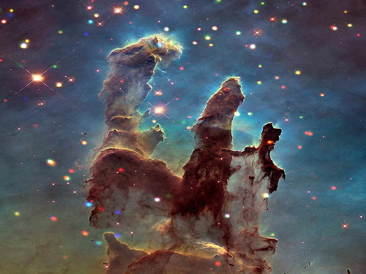 NASA published a new picture of the Pillars of Creation this week, HD wallpaper