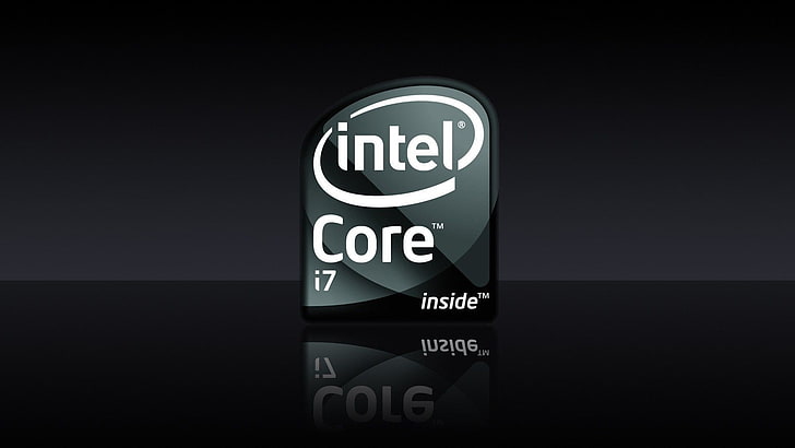 Intel core i7, studio shot, indoors, text, no people, western script