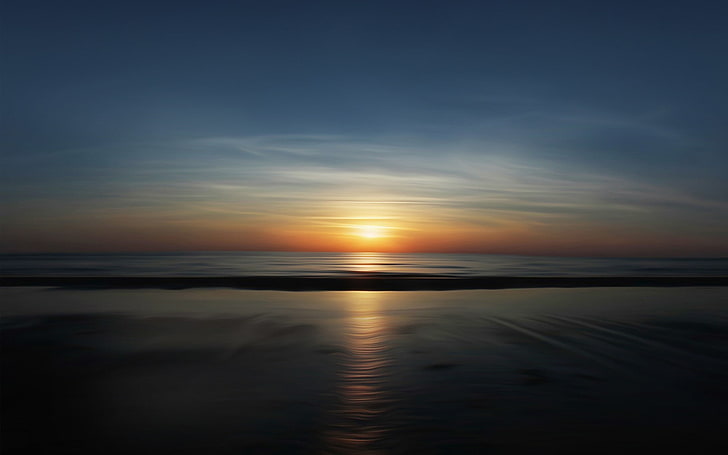 Sunset Beautiful reflections-Nature High Quality W.., water, sky, HD wallpaper