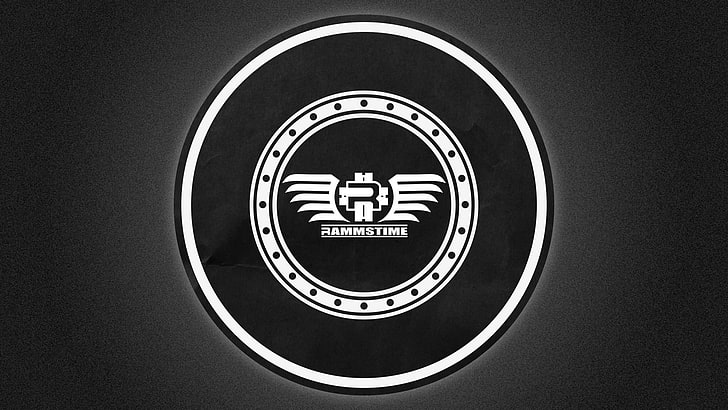 Rammstime logo, Rammstein, music, geometric shape, circle, no people, HD wallpaper