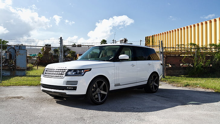 white Land Rover Evoque SUV, range rover, sport, jeep, car, land Vehicle, HD wallpaper