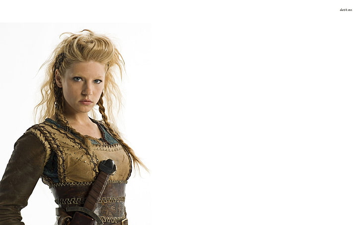 Katheryn Winnick, Vikings, Vikings (TV series), blonde, Lagertha Lothbrok, HD wallpaper