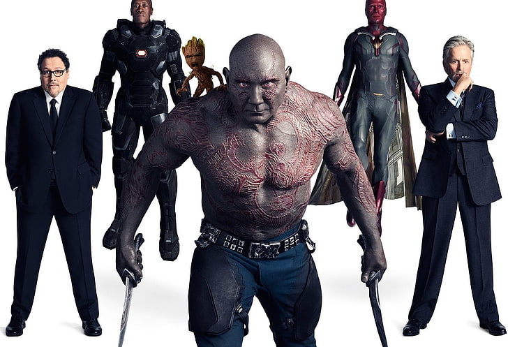 Movie, Avengers: Infinity War, Baby Groot, Dave Bautista, Don Cheadle