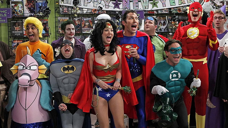 The Big Bang Theory, Sheldon Cooper, costumes, Raj Koothrappali, HD wallpaper