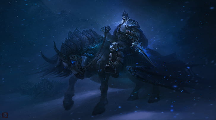 World of Warcraft, Arthas, horse, HD wallpaper