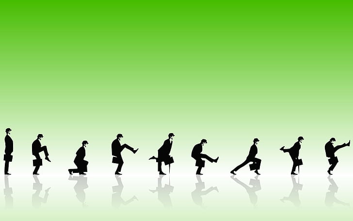 monty python, group of people, men, crowd, silhouette, adult, HD wallpaper