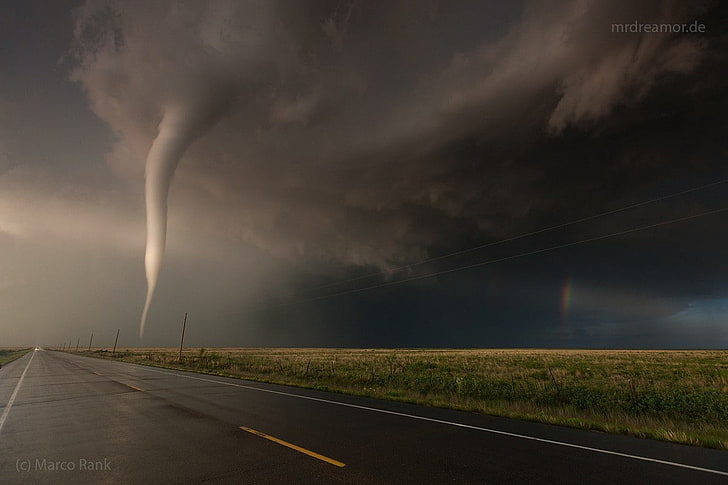 tornado, cloud - sky, storm, sign, thunderstorm, power in nature, HD wallpaper