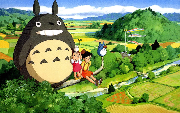 HD wallpaper: Hayao Miyazaki, My Neighbor Totoro, beautiful countryside |  Wallpaper Flare