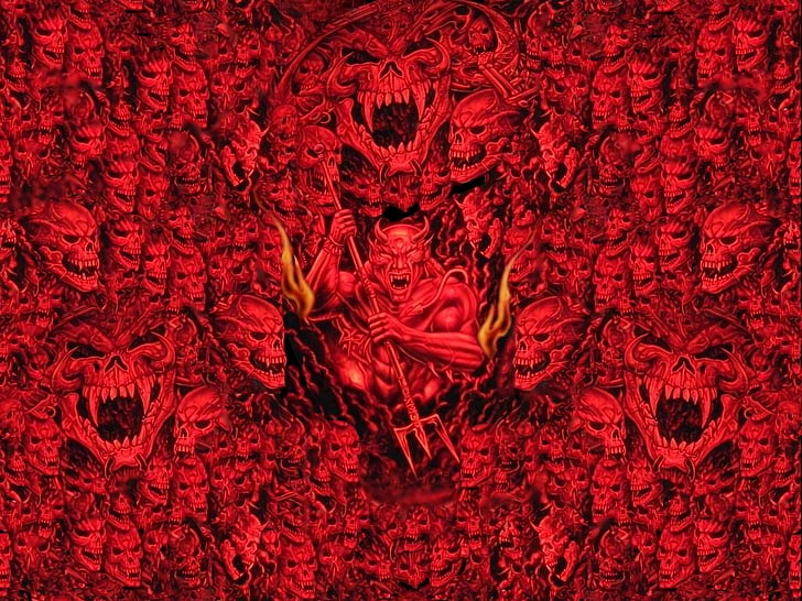HD wallpaper: Dark, Devil, Artistic, Demon, Hell, Red, Skull | Wallpaper  Flare
