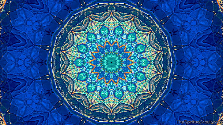 kaleidoscope, mandala, abstract, colorful, petals