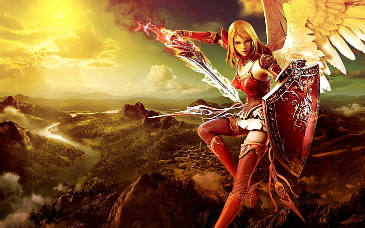 Angel Warrior HD, final fantasy poster, HD wallpaper
