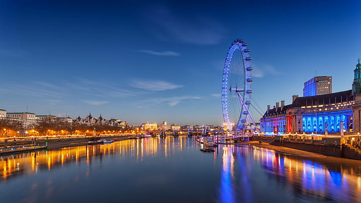 london, wheel, england, ferris, landmark, eye