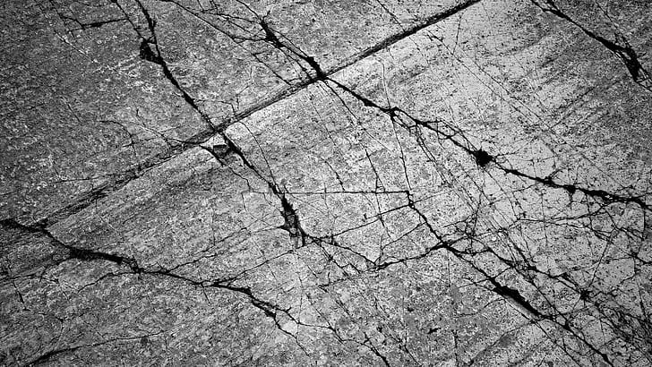 Concrete, Cracked, photography, HD wallpaper