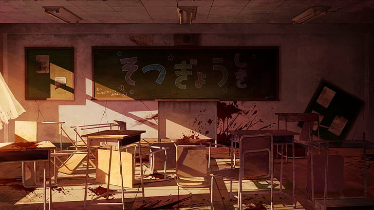 Anime, School-Live!, Gakkou Gurashi!, indoors, no people, table