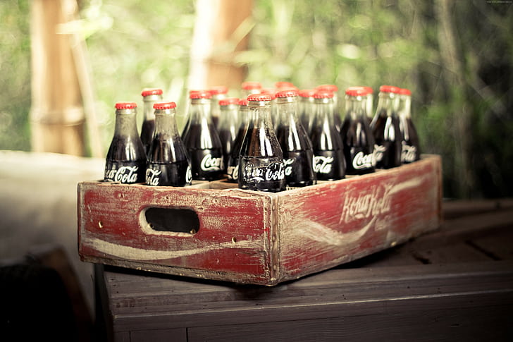 retro, soda, Coca-Cola, drink, box, vintage, HD wallpaper