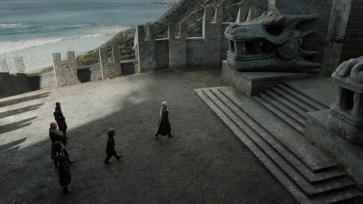 Daenerys Targaryen, Game of Thrones, Dragonstone, sea, water