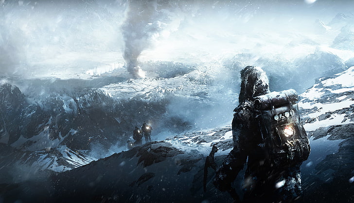 Frostpunk, snow, video games, Video Game Art, cold temperature