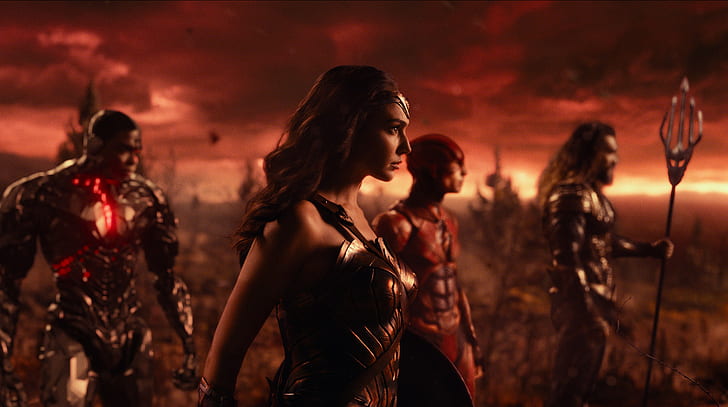 Justice League (2017), Wonder Woman, Flash, Aquaman, Cyborg (DC Comics), HD wallpaper