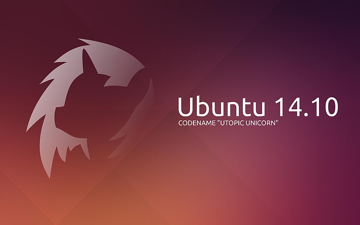 Ubuntu 14.10 logo, Linux, artwork, communication, text, no people, HD wallpaper