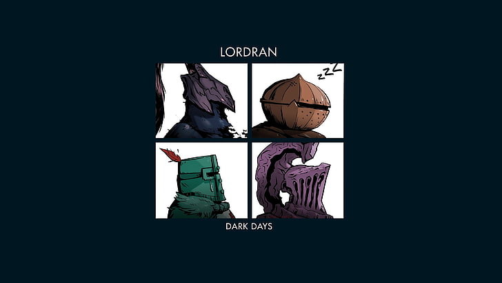 Lordran Dark Days collage, Dark Souls, Gorillaz, Solaire of Astora