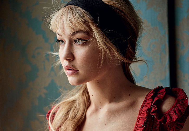 Gigi Hadid, Vogue US, 2016, Photoshoot, one person, headshot, HD wallpaper