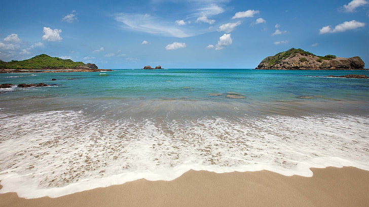 body wave of water, nature, landscape, Nicaragua, sea, beach, HD wallpaper