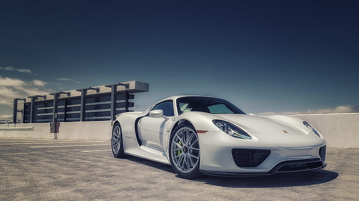 Porsche, Porsche 918 Spyder, Car, Supercar, Vehicle, White Car, HD wallpaper