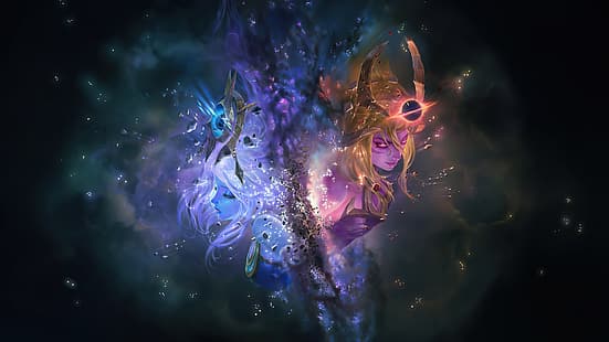 Hd Wallpaper Lux Animal Lux League Of Legends Dark Stars Space Cosmic Break Wallpaper Flare