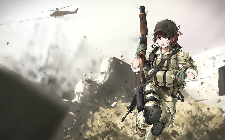 HD wallpaper: Anime, Original, Girl, Original (Anime), War | Wallpaper Flare