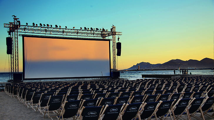 sea, France, screen, Cannes, opening, The 69th Cannes film festival, HD wallpaper