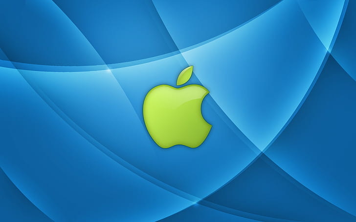 App store, Apple, Mac, Blue, Green, Wave, no people, backgrounds, HD wallpaper
