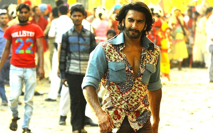 Ranveer Singh In Gunday Movie, men's multicolored dress shirt