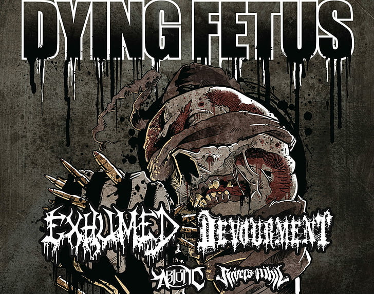 concert, death, dying, fetus, heavy, metal, poster