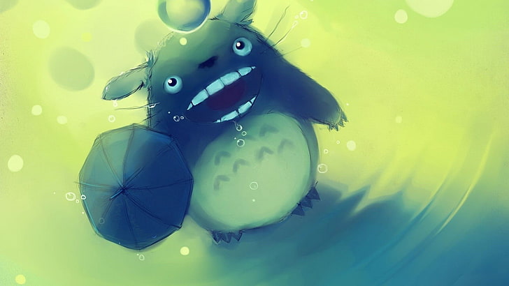 Hd Wallpaper Anime Apofiss My Neighbor Totoro Studio Ghibli Water Swimming Wallpaper Flare