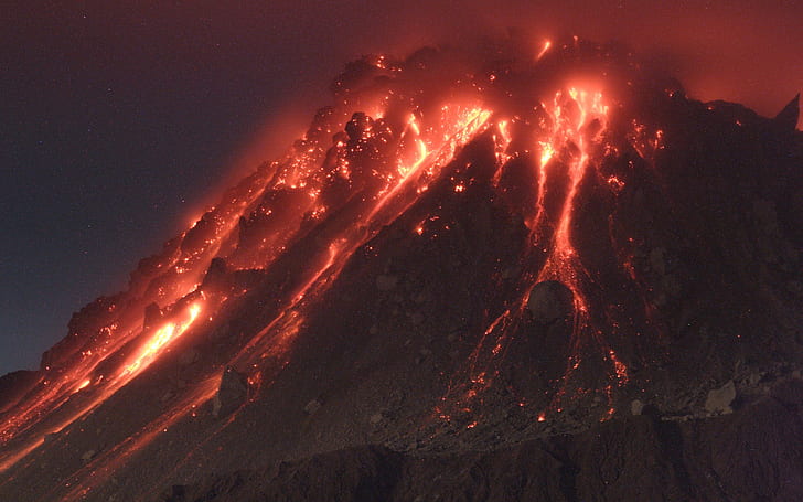 Volcano hot magma, HD wallpaper