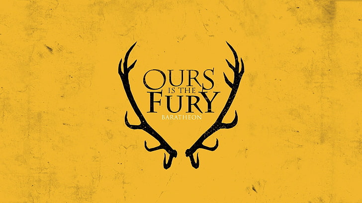 Ours is the fury template, Game of Thrones, House Baratheon, sigils, HD wallpaper