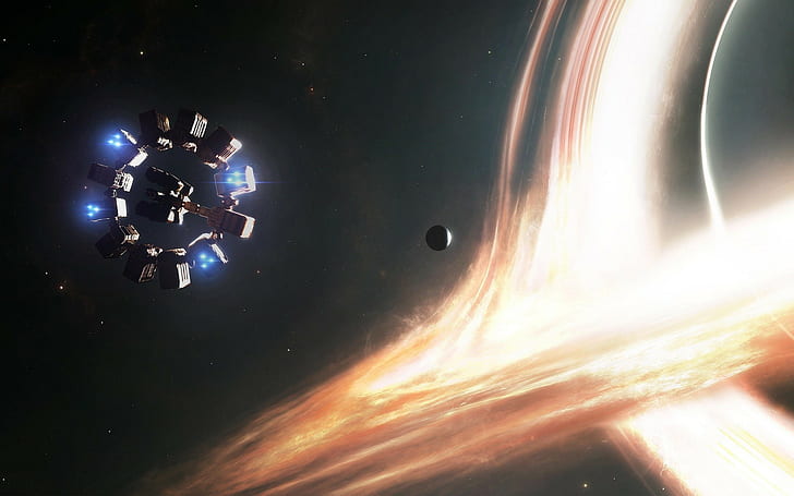 stars, Endurance, spaceship, Interstellar (movie), artwork HD wallpaper
