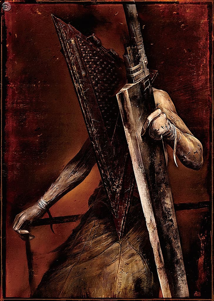 Pyramid Head, Silent Hill, video games, sword, video game characters, HD wallpaper