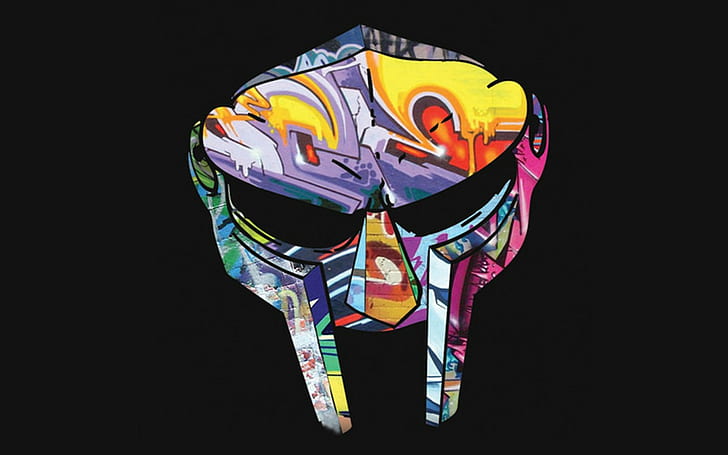 Wallpaper ID 569262  pattern neon colored indoors technology glasses  human body part illuminated portrait madvilliany one person MF DOOM  wallpaper black disguise free download