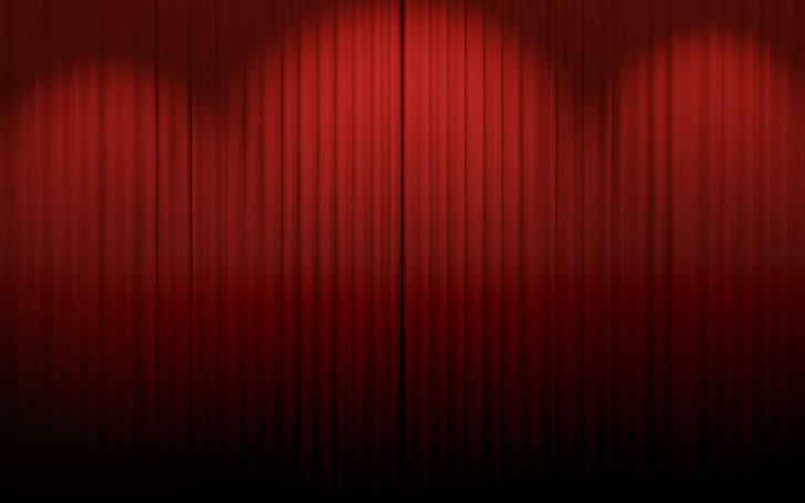 Red curtains, red pleated curtain, abstract, 2560x1600, fabric, HD wallpaper