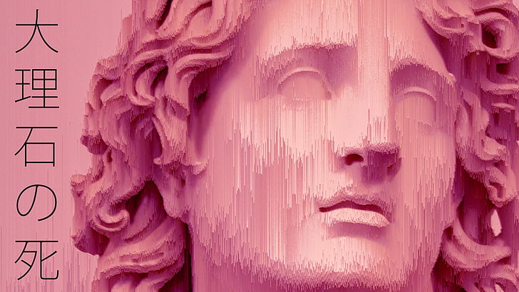 HD wallpaper: Artistic, Vaporwave, Greek, Music, Pink, Statue, Trippy |  Wallpaper Flare