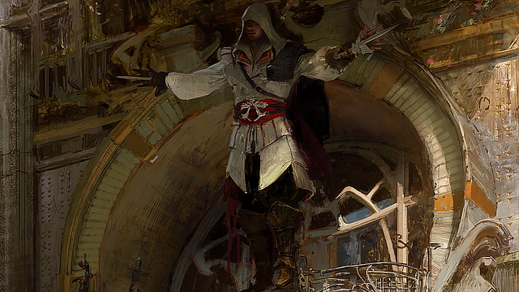 Assasin's Creed statue, Assassin's Creed, Ezio Auditore da Firenze, HD wallpaper