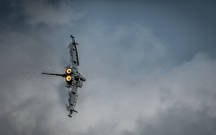 aircraft, vehicle, military aircraft, Eurofighter Typhoon, cloud - sky