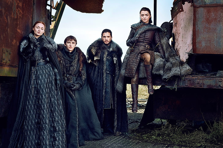 Bran Stark, Kit Harington, 2017, Jon Snow, Maisie Williams