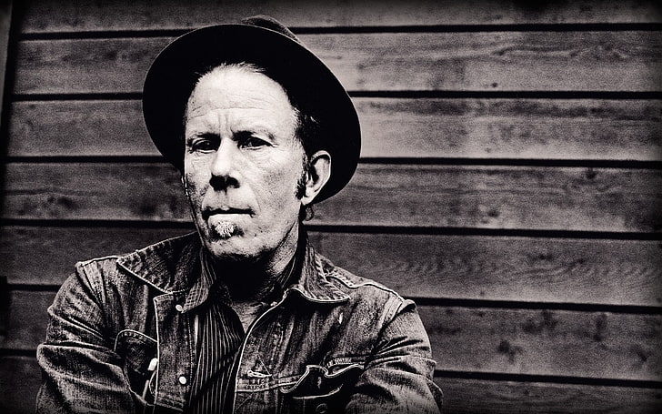 Tom Waits, musician, Songwriters, actor, singer, monochrome, HD wallpaper