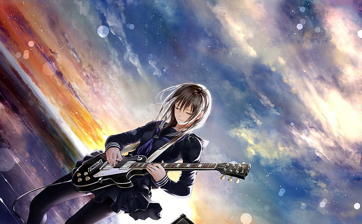 3840x2160px | free download | HD wallpaper: Anime Girls, Music, Guitar |  Wallpaper Flare