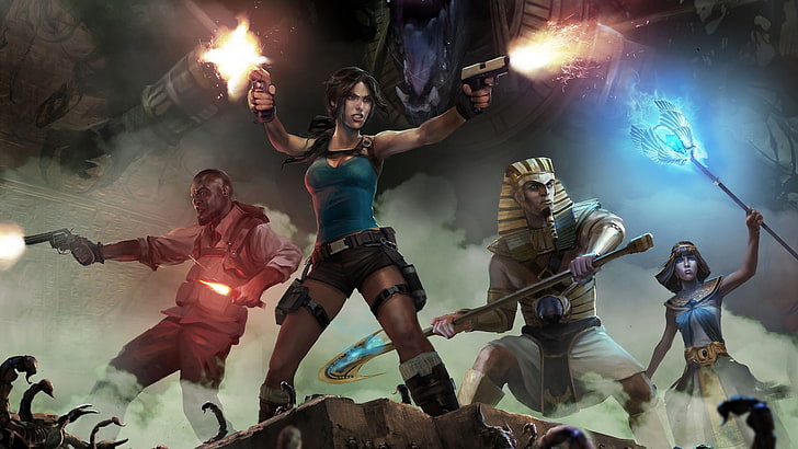 gamers, video games, Lara Croft, Lara Croft and the Temple of Osiris, HD wallpaper