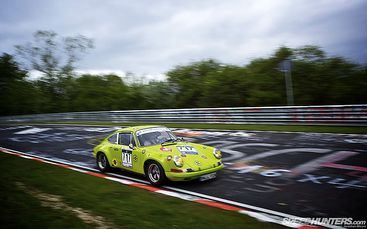 Porsche Race Track Motion Blur Nurburgring HD, cars, HD wallpaper