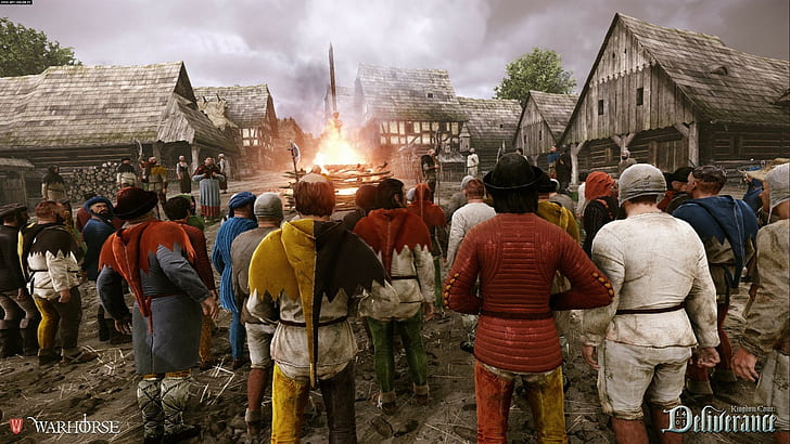 video games kingdom come deliverance, group of people, crowd